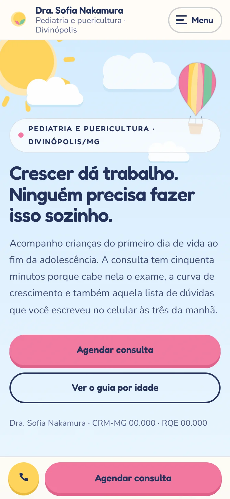 Site-exemplo de pediatria