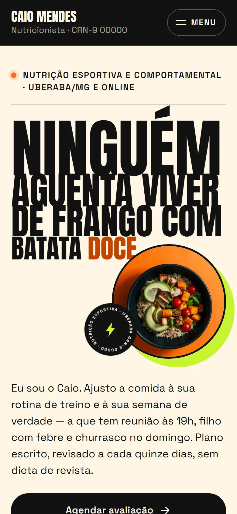 Site-exemplo de nutrição